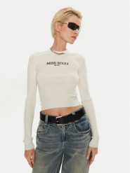 Miss Sixty Sweter 6L4RJ4340000 Écru Slim Fit. Swetry Miss Sixty, l, bez wzorów, z jedwabiu, bez ramiączek. Za 399.99 zł.