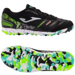 Buty do piłki nożnej dla dorosłych Joma Mundial skórzane treningowe. Czarne buty treningowe Joma, bez wzorów, bez zapięcia, do piłki nożnej. Za 226.99 zł.