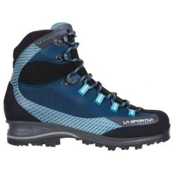 Buty treningowe damskie La Sportiva Trangok Gtx. Niebieskie buty trekkingowe La Sportiva, z materiału, za kostkę, bez zapięcia. Za 996.99 zł.