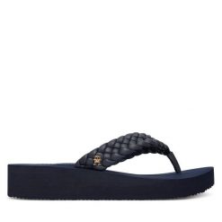 Japonki Tommy Hilfiger. Niebieskie japonki Tommy Hilfiger, bez wzorów. Za 209.99 zł.