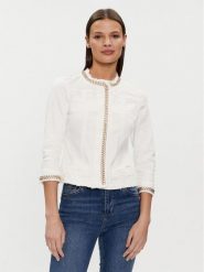 Liu Jo Kurtka jeansowa UXX039 D4128 Biały Regular Fit. Białe kurtki Liu Jo, bez wzorów, z bawełny, bez kaptura. Za 999.99 zł.