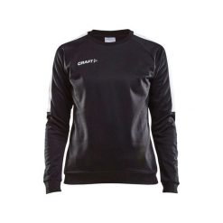Bluza z okrągłym dekoltem damska Craft progress r-neck. Czarne bluzy Craft, l, bez wzorów, z elastanu, bez kaptura, na fitness i siłownię. Za 152.15 zł.