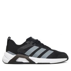 Buty na siłownię adidas. Czarne buty treningowe adidas, bez wzorów, bez zapięcia, na fitness i siłownię. Za 399.99 zł.