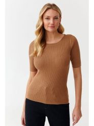 TATUUM Sweter w kolorze jasnobrązowym rozmiar: L. Brązowe swetry Tatuum, l, bez wzorów, bez ramiączek. Za 96.60 zł.