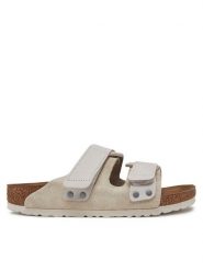 Birkenstock Klapki Uji 1024822 Beżowy. Brązowe klapki Birkenstock, bez wzorów, ze skóry, bez obcasa, bez zapięcia. Za 629.99 zł.
