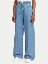 Calvin Klein Jeans Jeansy LV047G906G Niebieski Wide Leg. Niebieskie jeansy Calvin Klein Jeans, bez wzorów, z bawełny. Za 409.99 zł.