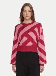 United Colors Of Benetton Sweter 1081E10EJ Różowy Regular Fit. Czerwone swetry United Colors Of Benetton, l, bez wzorów, z wiskozy, bez ramiączek. Za 379.99 zł.
