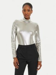 Marella Body Altari 2423946027 Srebrny Slim Fit. Szare body i gorsety Marella, bez wzorów, z wiskozy, bez ramiączek. Za 209.99 zł.