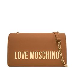 Torebka LOVE MOSCHINO. Brązowe kopertówki Love Moschino, bez wzorów, wizytowe, bez dodatków. Za 459.99 zł.