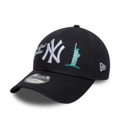 Czapka baseballowa New York Yankees New Era 9Forty City Icon. Niebieskie czapki z daszkiem New Era, bez wzorów. Za 220.00 zł.