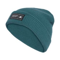 Czapka adidas Essentials Cuffed — 100% akryl, unisex M/L. Zielone czapki zimowe adidas, z aplikacjami, z dzianiny, klasyczne. Za 77.99 zł.