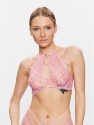 Hunkemöller Biustonosz z fiszbiną Roxanne 201009 Różowy. Czerwone biustonosze Hunkemöller, bez wzorów, z syntetyku. Za 99.99 zł.