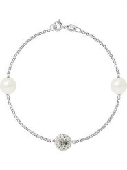 Mitzuko Srebrna bransoletka z perłami rozmiar: onesize. Szare bransoletki Mitzuko, z perłą, srebrne. Za 304.99 zł.