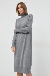 Max Mara Leisure sukienka wełniana kolor szary mini prosta. Szare sukienki Max Mara Leisure, na co dzień, s, bez wzorów, z wełny, bez kołnierzyka, bez ramiączek, mini, proste. W wyprzedaży za 719.99 zł.