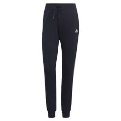 Spodnie damskie adidas Essentials Slim Tapered Cuffed Pant. Białe spodnie dresowe adidas, bez wzorów, z dresówki, długie. Za 151.00 zł.