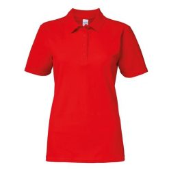 Dwukolorowa Koszulka Polo Z Krótkim Rękawem Softstyle Damska Z Krótkim Rękawem. Czerwone t-shirty sportowe GILDAN, s, bez wzorów, bez ramiączek. Za 50.99 zł.