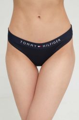 Tommy Hilfiger brazyliany kąpielowe kolor granatowy. Niebieskie bikini Tommy Hilfiger, bez wzorów, z włókna. Za 179.99 zł.