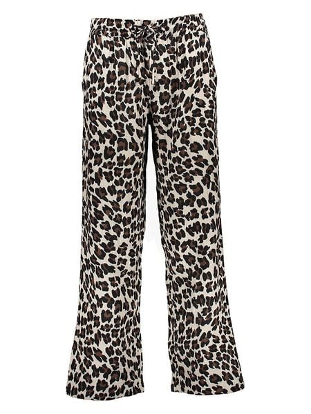 JDY Spodnie w kolorze brązowo-beżowym rozmiar: S. Brązowe spodnie materiałowe JDY, bez wzorów, z bawełny. Za 65.85 zł.