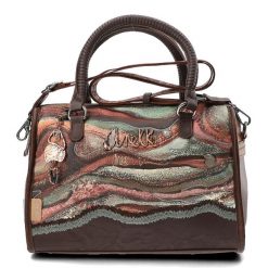 Brązowy Elegancki Kuferek Damski Anekke. Brązowe torebki klasyczne Anekke, bez wzorów, ze skóry ekologicznej, eleganckie, na ramię, bez dodatków. Za 399.00 zł.