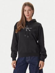 Calvin Klein Bluza LV047E221G Czarny Regular Fit. Czarne bluzy bez kaptura Calvin Klein, m, bez wzorów, z bawełny, bez kaptura. Za 409.99 zł.