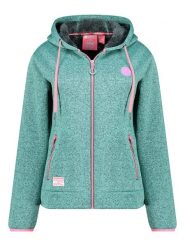 Geographical Norway Kurtka polarowa "Umariona" w kolorze turkusowym rozmiar: L. Niebieskie kurtki Geographical Norway, l, bez wzorów, z polaru, bez kaptura. Za 182.29 zł.