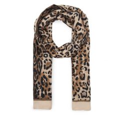 Szal Guess. Brązowe szaliki i kominy Guess, z aplikacjami. Za 159.99 zł.