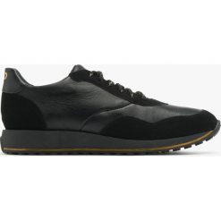Czarne półbuty sportowe PATTY. Czarne buty sportowe lifestyle Ryłko, bez wzorów, ze skóry, sportowe, z okrągłym noskiem, bez zapięcia. Za 399.99 zł.