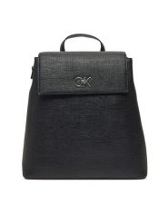 Calvin Klein Plecak Ck Backpack With Conv Strap_Tex K60K613237 Czarny. Czarne plecaki Calvin Klein, bez wzorów, ze skóry, bez dodatków. Za 379.99 zł.