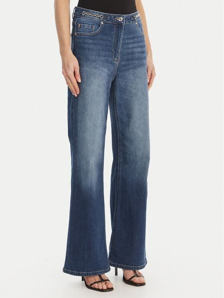 Morgan Jeansy 261-PIZET Niebieski Wide Leg. Niebieskie jeansy Morgan, bez wzorów, z bawełny. Za 208.99 zł.