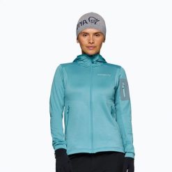 Bluza trekkingowa damska NORRONA Falketind Warm2 Stretch Hood. Niebieskie bluzy NORRONA, m, bez wzorów, z elastanu, eleganckie, bez ramiączek, bez kaptura. Za 769.99 zł.