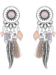 LA CHIQUITA Kolczyki-wkrętki "Diego" rozmiar: onesize. Szare kolczyki LA CHIQUITA, z kryształem, metalowe. Za 126.95 zł.