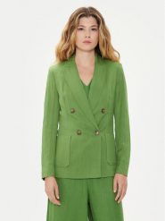 United Colors Of Benetton Marynarka 27OZDW025 Zielony Regular Fit. Zielone marynarki i żakiety United Colors Of Benetton, bez wzorów, z wiskozy, bez ramiączek. Za 339.99 zł.