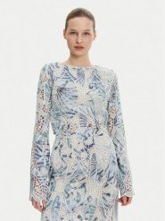 Guess Bluzka W5GH0T WHAD2 Niebieski Regular Fit. Niebieskie bluzki Guess, xl, z aplikacjami, z syntetyku, bez kołnierzyka, bez ramiączek. Za 329.99 zł.
