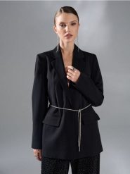 Marynarka basic - czarny. Czarne marynarki i żakiety Sinsay, l, bez wzorów, bez ramiączek. Za 79.99 zł.