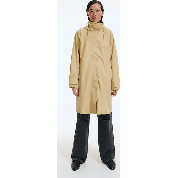 Parka z kapturem - Żółty. Żółte płaszcze Reserved, bez wzorów, z kapturem. Za 139.99 zł.