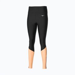 Legginsy do biegania damskie Mizuno Impulse Core Long. Czarne legginsy Mizuno, bez wzorów, z elastanu, sportowe, długie. Za 149.99 zł.