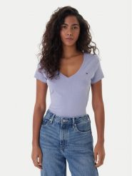 Tommy Jeans T-Shirt DW0DW20458 Niebieski Slim Fit. Niebieskie t-shirty Tommy Jeans, xl, bez wzorów, z bawełny, bez kołnierzyka, bez ramiączek. Za 119.99 zł.