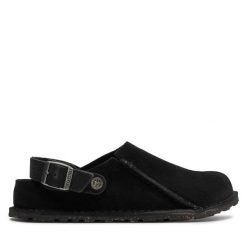 Sandały Birkenstock. Czarne sandały Birkenstock, bez wzorów, bez obcasa, na płaskiej podeszwie, bez zapięcia. Za 719.99 zł.