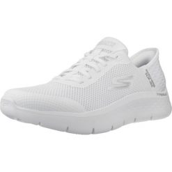 Buty SKECHERS GO WALK FLEX GRAND ENTRY Biały. Białe buty sportowe lifestyle Skechers, bez wzorów, z materiału, sportowe, bez zapięcia. Za 334.99 zł.