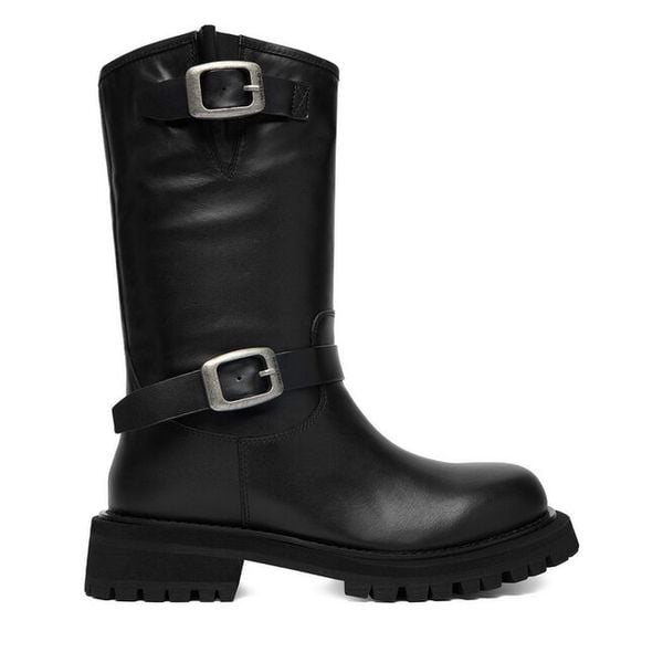 Botki G-Star Raw. Czarne botki G-Star Raw, bez wzorów, retro, bez obcasa, na płaskiej podeszwie, bez zapięcia. Za 579.99 zł.