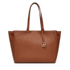 Torebka Beverly Hills Polo Club. Brązowe shopper bag Beverly Hills Polo Club, bez wzorów, bez dodatków. Za 299.99 zł.