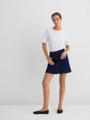 MAVI Spódnica dżinsowa "Belina" w kolorze granatowym rozmiar: XL. Niebieskie spódnice Mavi, xl, bez wzorów, mini. Za 104.95 zł.