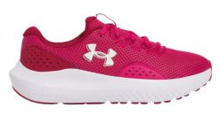 Buty do biegania damskie Under Armour Charged Surge 4. Czerwone buty do biegania Under Armour, bez wzorów, z gumy, bez zapięcia, do biegania. Za 160.99 zł.