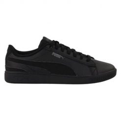 Buty do chodzenia damskie Puma Vikky V3 Lth. Czarne buty treningowe Puma, bez wzorów, z materiału, bez zapięcia, trekkingowe, puma vikky. Za 279.00 zł.