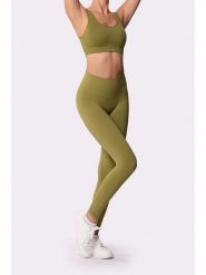 Spaio Legginsy sportowe "Flex Innergy" w kolorze khaki rozmiar: S. Brązowe legginsy Spaio, bez wzorów, z materiału, sportowe. Za 165.99 zł.
