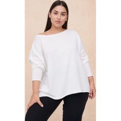 Sweter Damski Smoothie Plus Size Ekri. Swetry blue shadow, plus size, bez wzorów, z bawełny, plus size, bez ramiączek. Za 249.90 zł.