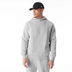 Bluza z kapturem New Era Flag. Szare bluzy New Era, m, bez wzorów, z bawełny, bez ramiączek, z kapturem. Za 343.50 zł.