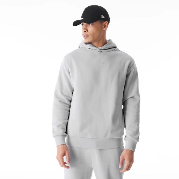 Bluza z kapturem New Era Flag. Szare bluzy New Era, m, bez wzorów, z bawełny, bez ramiączek, z kapturem. Za 343.50 zł.