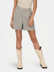 ONLY Szorty materiałowe Linda 15283727 Szary Wide Leg. Szare szorty ONLY, bez wzorów, z materiału. Za 129.99 zł.