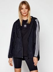 Adidas Wiatrówka Windbreaker GN2780 Czarny Loose Fit. Czarne kurtki przejściowe sportowe adidas, bez wzorów, z syntetyku, bez kaptura, do biegania. Za 179.99 zł.